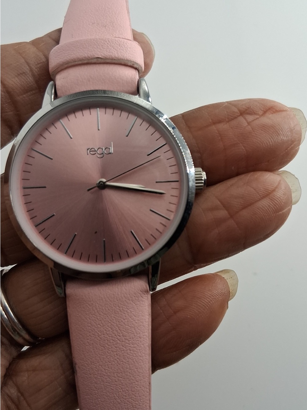 Pink Women's Leather Strap Watch